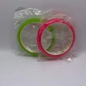 Tiger king neon pink& green bangles